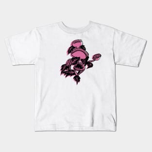 Venus Flytrap (Black & Pink) Kids T-Shirt